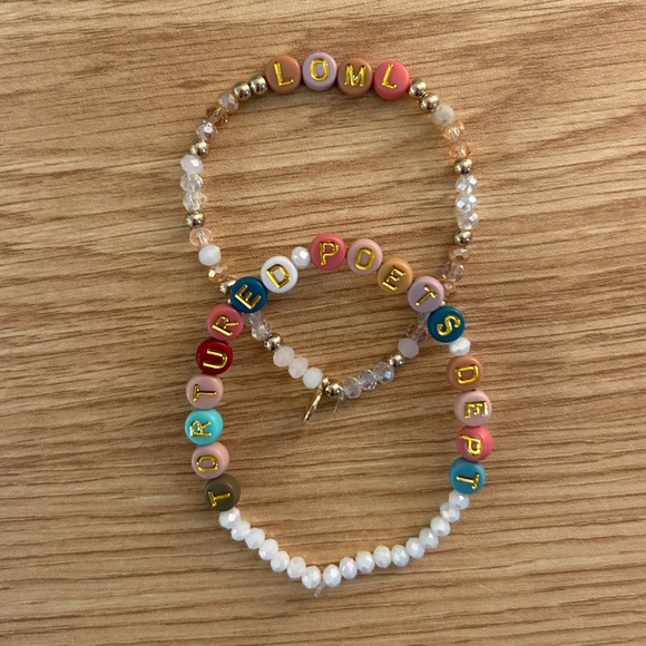 Taylor Swift Jewelry - 2 tortured poets departed Taylor swift beaded bracelets